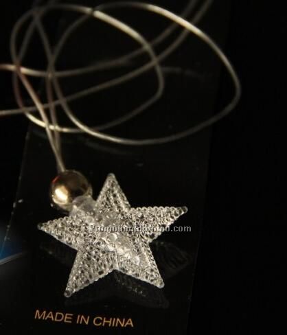 Flashing Five-pointed Star Necklace for Christmas Photo 3