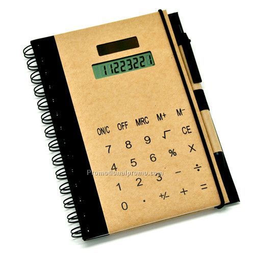 Spiral Notebook With Calculator And Pen Photo 2
