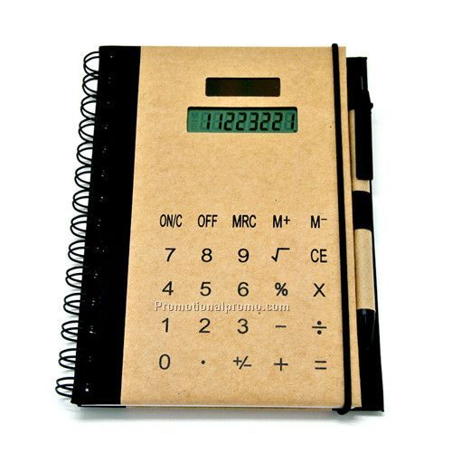 Spiral Notebook With Calculator And Pen Photo 3