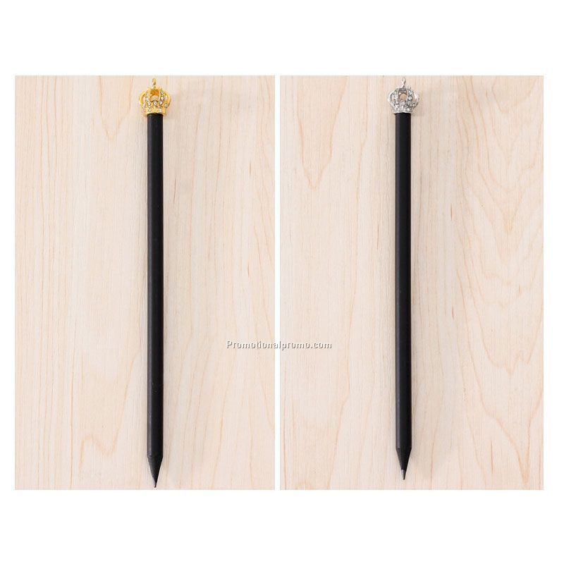 Luxury promotional gift black wood crown pencil Photo 2
