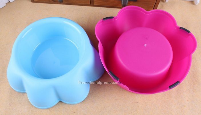 Cheap plastic paw shape pet bowl Photo 2