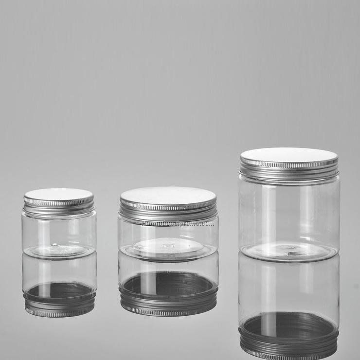 Plastic cosmetic jar 200g empty container with inner cover and aluminum cap cream hairdressing loose powder container Photo 2