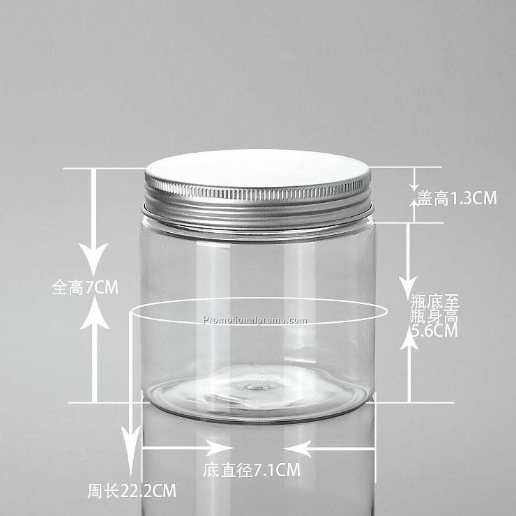 Plastic cosmetic jar 200g empty container with inner cover and aluminum cap cream hairdressing loose powder container Photo 3