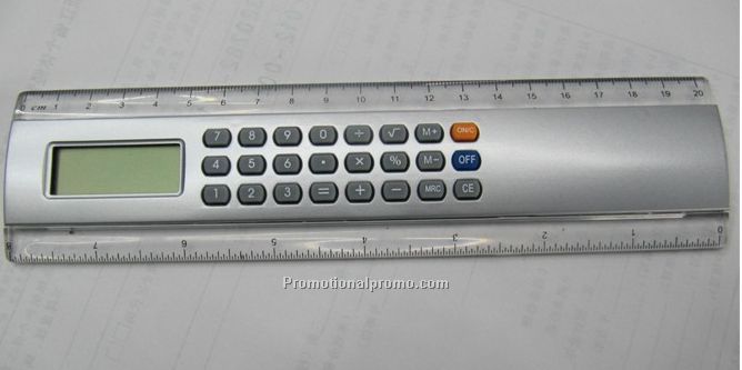 Plastic Ruler with Calculator,Multifunctional solar calculator Photo 2
