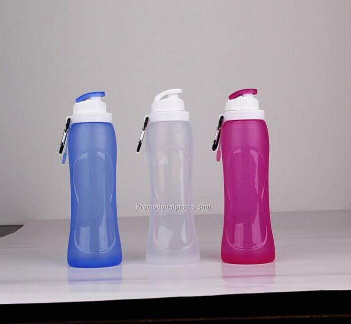 Portable silicone folding squeeze sport water bottle Photo 2