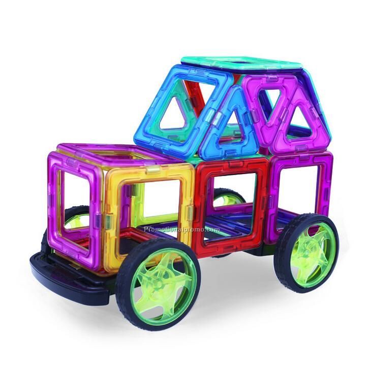 Mini 64PCS Magnetic Designer Construction Building Blocks Kids Toys Educational Plastic Bricks Photo 2
