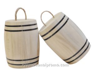 Custom logo Multifunctional Wooden Coffee Bean Barrel Small Barrel Empty Barrel With The Handle And Cover Photo 2
