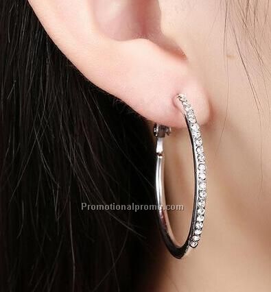 Fashion large row of diamond earrings wholesale Photo 2