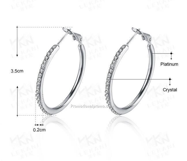 Fashion large row of diamond earrings wholesale Photo 3