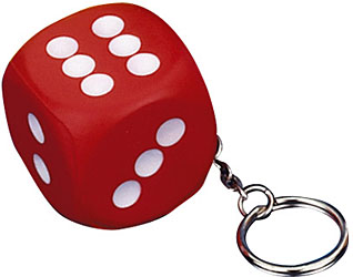 DICE KEYRING STRESS TOYS