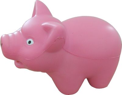 Cartoon pig pu stress ball
