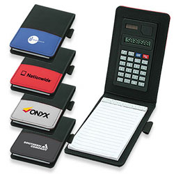 Notebook with calculator
