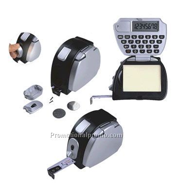 Tape measure with press up calculator