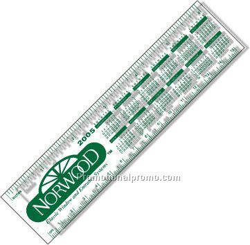 .020 Clear Plastic 6" Ruler / with square corners