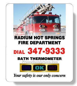 .020 White Gloss Vinyl Plastic Bath Thermometers