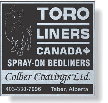 .02437920Brushed Aluminum Metal Plates / rectangle with square corners