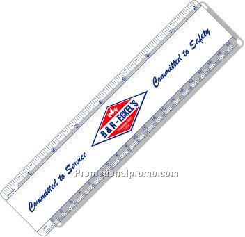 .030 Clear Plastic 8" Ruler / with round corners