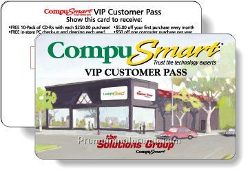 .030 White Polystyrene-alloy Wallet Cards / with clear lamination on both sides