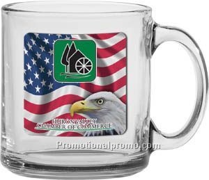 13 oz. Frosted Clear Glass Coffee Mug