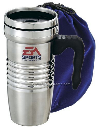 16 oz. Stainless Steel Retro Travel Mug