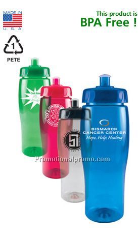 24 oz. Translucent Contour Bottle-Push/Pull Lid