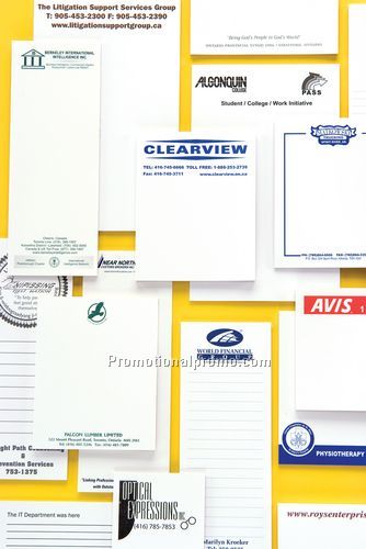3 X 5 NOTE PAD/PADS OF 100 SHEETS-1 COLOUR
