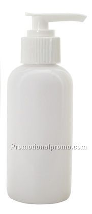 4oz White Boston Round Pump Bottle