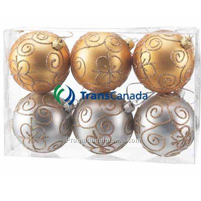 6-piece Gold and Silver Ornament Set