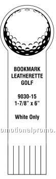 BOOKMARK LEATHERETTE GOLF White Only