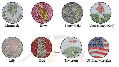 Ball marker with clips - bling