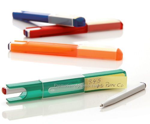Ballpoint Pen And Sticky Note Pad
