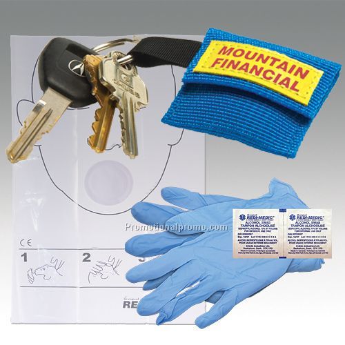 Barrier Key Ring w/Latex Gloves