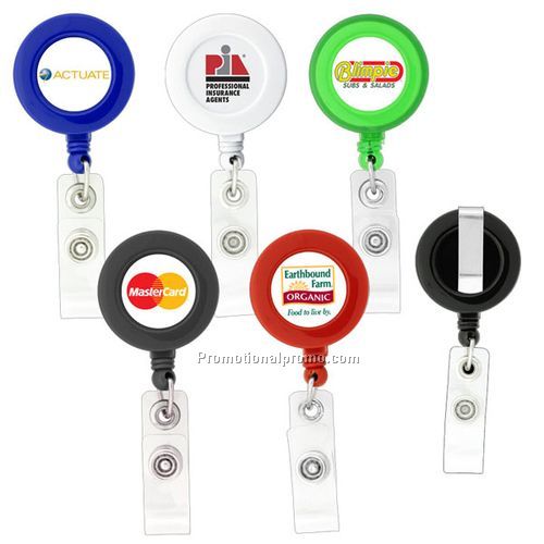 BioGreen Round haped Retractable Badge Holder 41020/B>