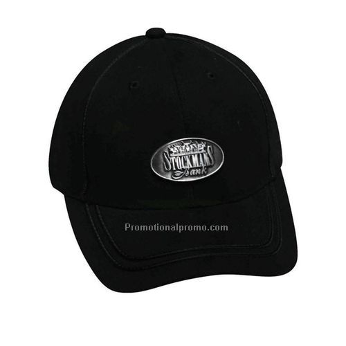 Black Heavy Weight 100% Brushed Cotton Twill Caps