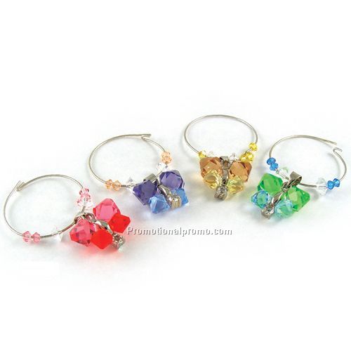Butterfly Wine Charm Collection - Set of 4