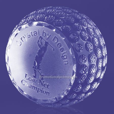 CRYSTAL STANDING GOLF BALL 2 1/4