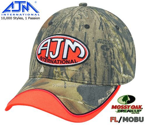 Constructed Contour Camouflage Edge XIII Style. Fluorescent Polyester/Licensed Camouflage Brushed Polycotton, 6 Panel Caps