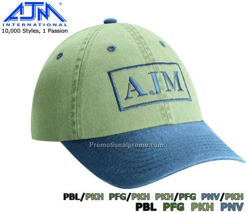 Contour Style. Pigment Dyed, Garment Washed Cotton Drill, 6 Panel Caps