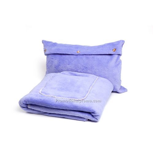 Coral Fleece Travel Cuddle Blanket Custom