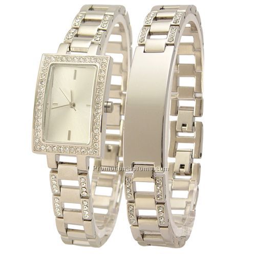 Crystal Bracelet Watch Gift Set