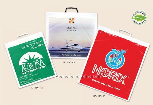 Custom Printed Molded Finger Grip Handle Bags 1637920x 1837920+ 337948/B>