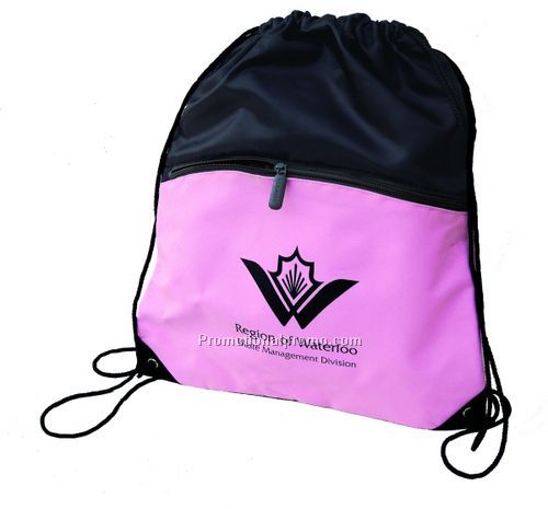 Draw String go pack- black/pink