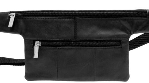 Flat Waist Pouch / Lambskin Napa / Black