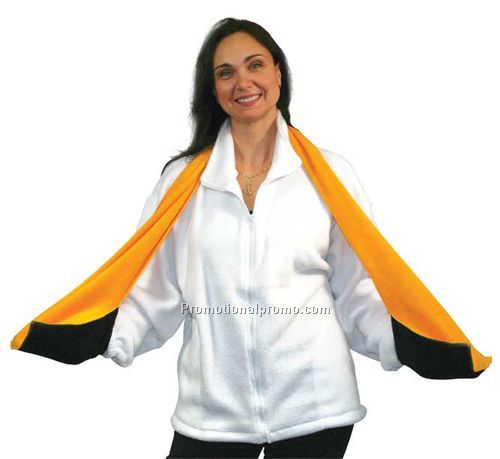 Fleece Scarf with Contrast Pockets