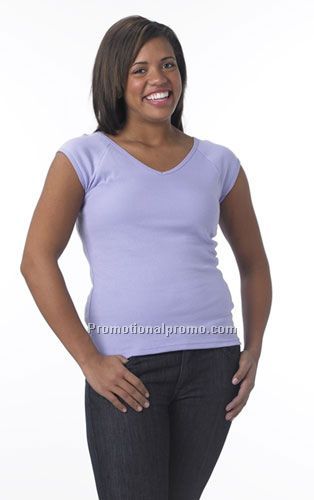 Front & Back Deep V-Neck Cap Sleeve