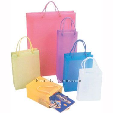 Frosted Poly Gift Bags - Pastels