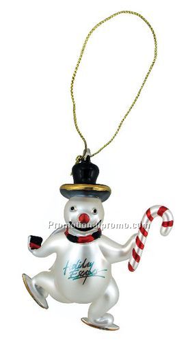 Frosted Snowman Ornament