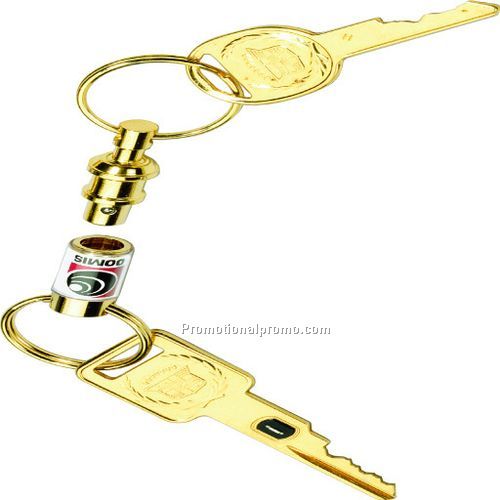 GOLD TONE PULL-APART KEY TAG