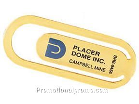 Gold plated brass book mark