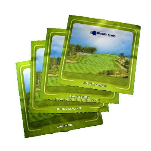 Golf Theme Microfiber Cloth 7" x 7"